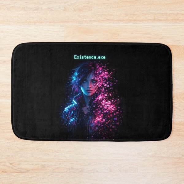Item preview, Existence.exe Cyberpunk Glitch Portrait designed and sold by Owcomm.