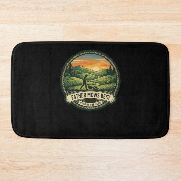 Item preview, Father Mows Best Hero of the Yard Lawn Mowing Dad designed and sold by snowry.