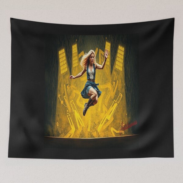 Item preview, Amy Taylor Explosive Punk Jump Golden Lights designed and sold by Artisticanvas.