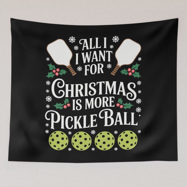 Item preview, More Pickleball Christmas Pickleball Player designed and sold by PunkNation-Arts.