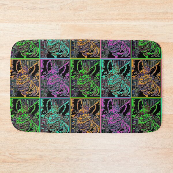 Item preview, Kaiju Dream Team in Neon Risograph Party block Style designed and sold by NonDecafArt.