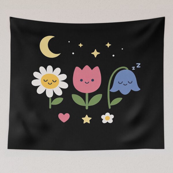 Item preview, Sleepy Flowers Under the Moon and Stars designed and sold by Owcomm.