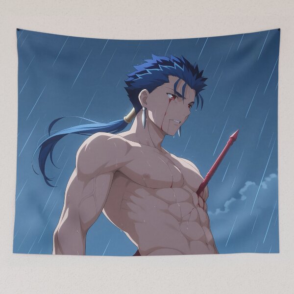 Item preview, Lancer Fate Stay Night Stoic Rain Profile Blue Sky designed and sold by Spraykart.