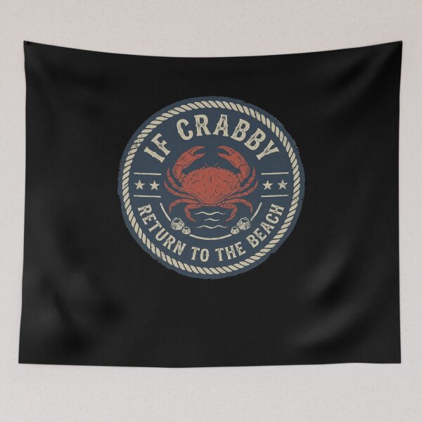 Item preview, IF CRABBY RETURN TO THE BEACH Vintage Crab designed and sold by snowry.