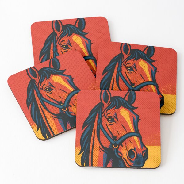 Item preview, Retro Pop Art Horse | Vibrant Equine Illustration | Bold Majestic Farm & Wild Animal Aesthetic Design designed and sold by PaintedPixels01.