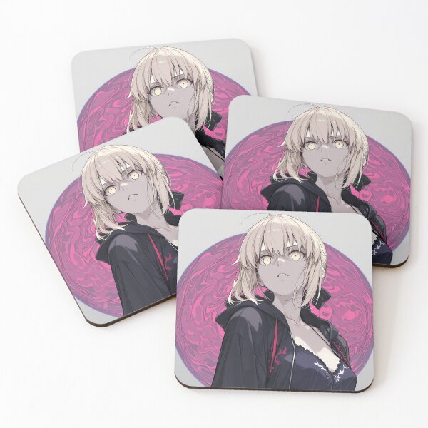 Item preview, Saber Alter Fate Stay Night Pink Moon Portrait designed and sold by Spraykart.