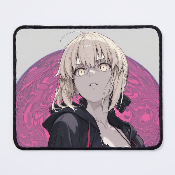Item preview, Saber Alter Fate Stay Night Pink Moon Portrait designed and sold by Spraykart.