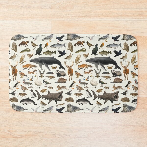 Item preview, Animals of Ireland Retro Style Wildlife Chart designed and sold by kakarikihill.