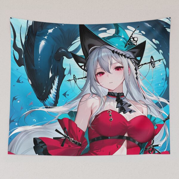 Item preview, Skadi Arknights Prelude To Dawn Ocean Witch Anime Girl Power designed and sold by Spraykart.