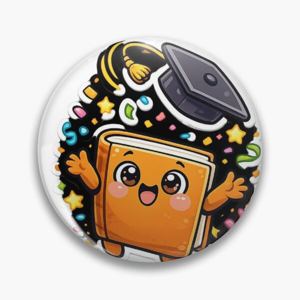 Item preview, Cute Kawaii Book Tossing Graduation Cap Confetti Sticker designed and sold by Hafcishop.