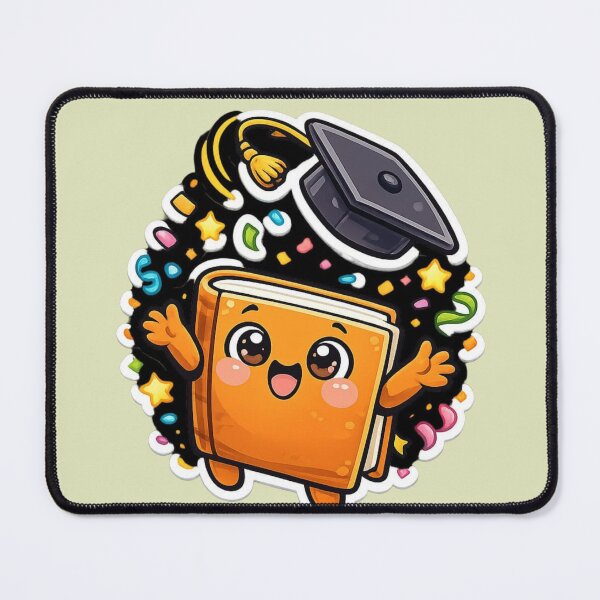 Item preview, Cute Kawaii Book Tossing Graduation Cap Confetti Sticker designed and sold by Hafcishop.