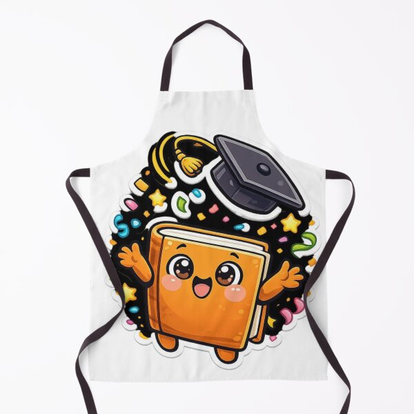 Item preview, Cute Kawaii Book Tossing Graduation Cap Confetti Sticker designed and sold by Hafcishop.
