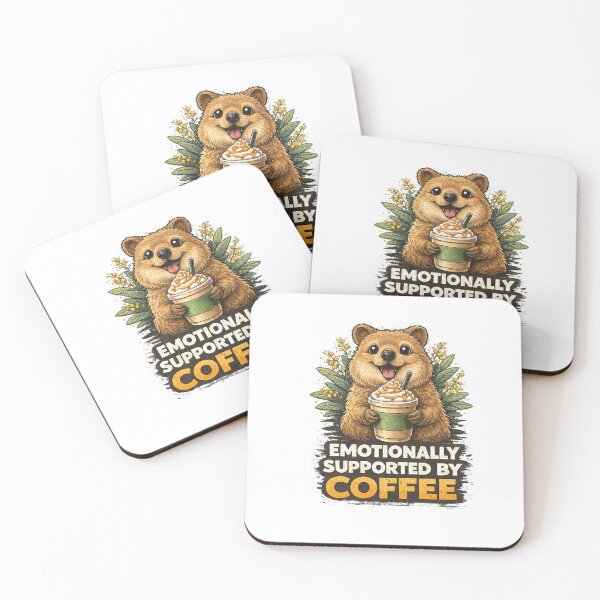 Item preview, Funny Quokka Coffee Shirt | Emotionally Supported By Coffee | Cute Australian Animal Tee | Introvert Gift designed and sold by Piccologifts.