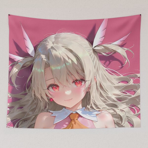 Item preview, Illyasviel von Einzbern Fate Stay Night Pink Magical Girl Portrait designed and sold by Spraykart.