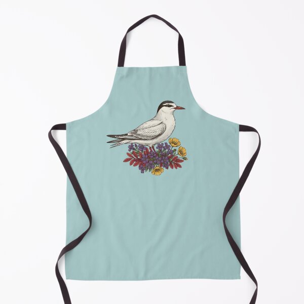 Item preview, Arctic Tern Bird among Purple and Yellow Flowers designed and sold by BirdsnStuff.