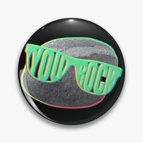 Item preview, The "You Rock" Rock - wearing sunglasses designed and sold by NonDecafArt.
