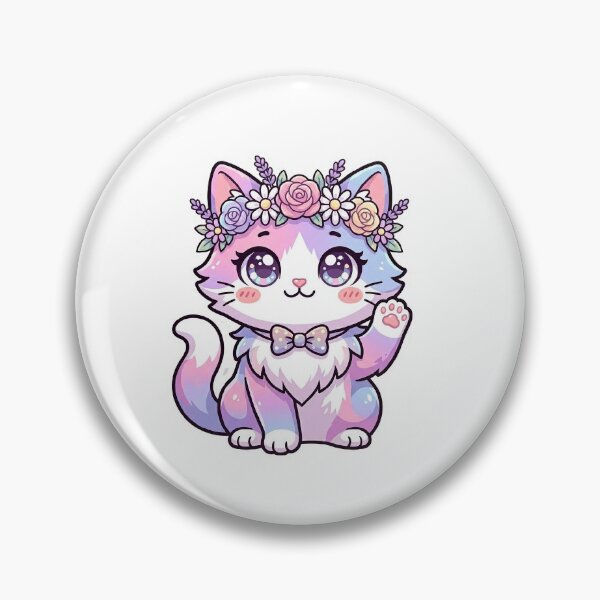Item preview, Cute Kawaii Cat Portrait Sticker Vinyl Decal Laptop designed and sold by Chipkooo.