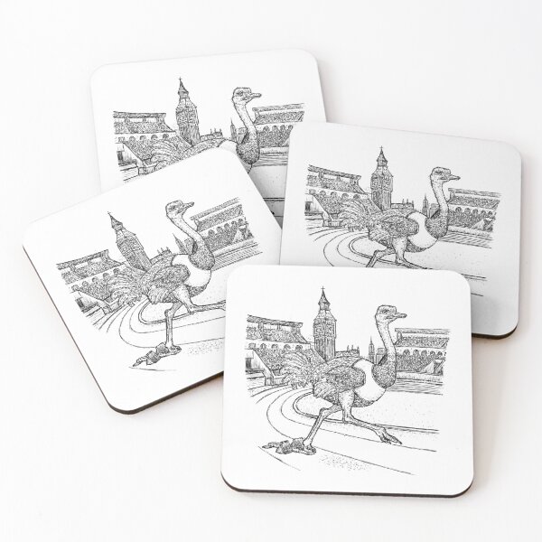 Item preview, Ostrich Sprinter London Track and Field Art designed and sold by wbhny.