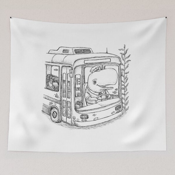Item preview, Whale City Bus Driver Underwater Illustration designed and sold by wbhny.