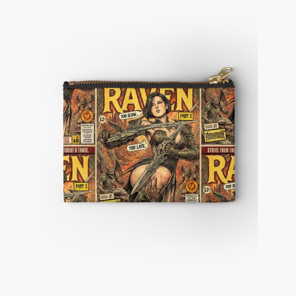 Item preview, Raven 2 Assassin Vintage Retro Comic Art designed and sold by Back2Collage.