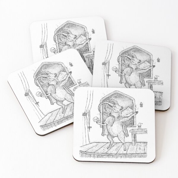 Item preview, Ibex Goat Performing Shakespeare Hamlet Theater Art designed and sold by wbhny.