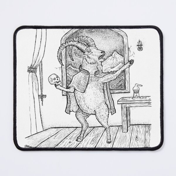 Item preview, Ibex Goat Performing Shakespeare Hamlet Theater Art designed and sold by wbhny.