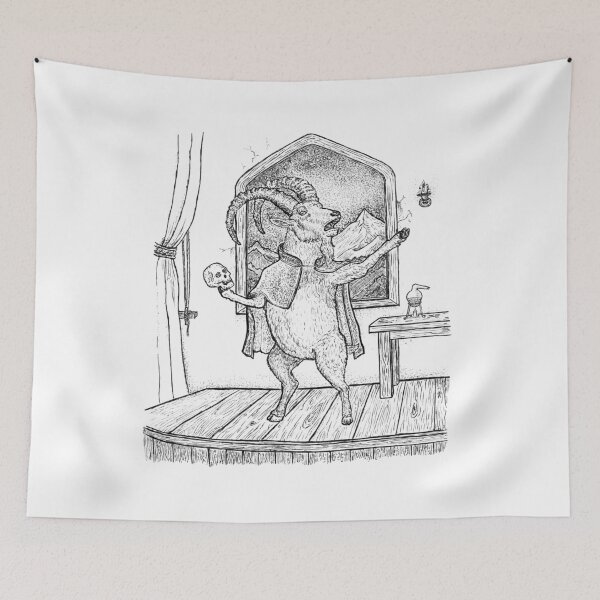 Item preview, Ibex Goat Performing Shakespeare Hamlet Theater Art designed and sold by wbhny.