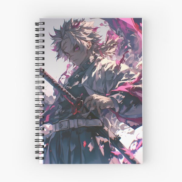 Item preview, Sanemi Shinazugawa Demon Slayer Anime Samurai Sword Action Purple Energy Outdoors designed and sold by Spraykart.