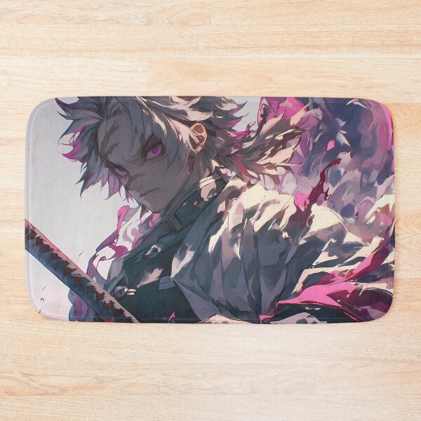 Item preview, Sanemi Shinazugawa Demon Slayer Anime Samurai Sword Action Purple Energy Outdoors designed and sold by Spraykart.