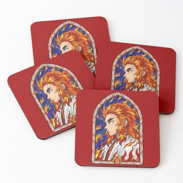 Item preview, Kyojuro Rengoku Demon Slayer Blue Flame Cathedral Stained Glass designed and sold by mildaclairmo.