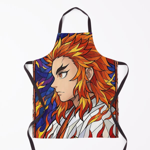 Item preview, Kyojuro Rengoku Demon Slayer Blue Flame Cathedral Stained Glass designed and sold by mildaclairmo.