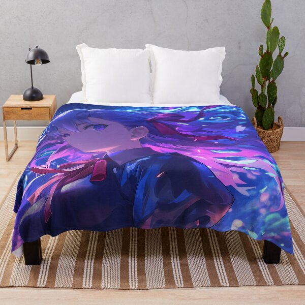 Item preview, Sakura Matou Fate Stay Night Anime Girl Magic Blue Purple Night Fantasy designed and sold by Spraykart.