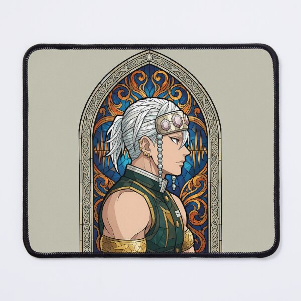 Item preview, Tengen Uzui Demon Slayer Stained Glass Stained Glass Portrait designed and sold by mildaclairmo.