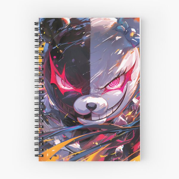 Aperçu de l'œuvre Monokuma Danganronpa Anime Mask Noir Blanc Chaos Feu Intense créée et vendue par Spraykart.