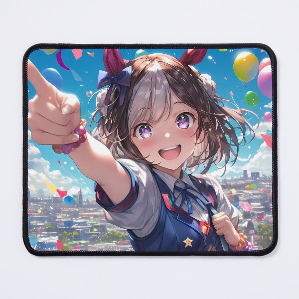 Item preview, Special Week Uma Musume Pretty Derby Anime Girl Festival Colorful Sky Balloons Celebration designed and sold by Spraykart.