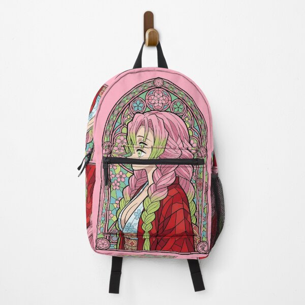 Item preview, Mitsuri Kanroji Demon Slayer Love Hashira Stained Glass Portrait designed and sold by mildaclairmo.