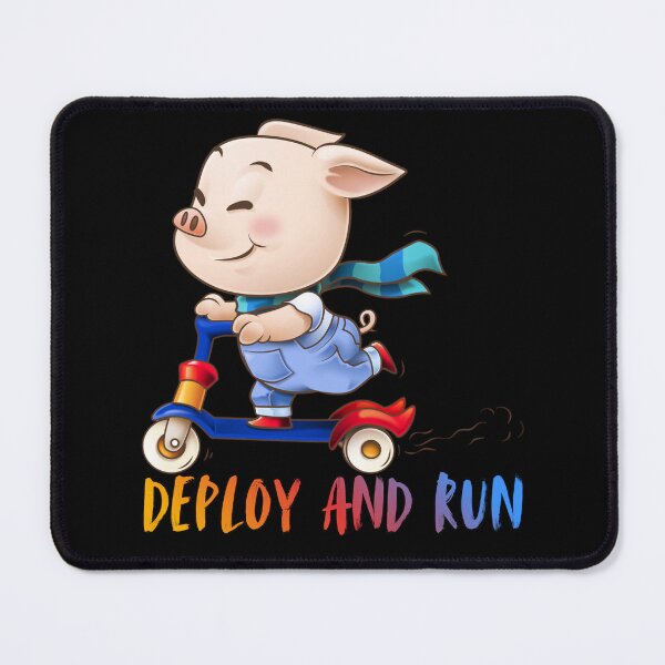 Item preview, Deploy and Run Funny Programmer Shirt – Introvert Developer Coding Meme DevOps Humour Cute Pig Design designed and sold by Yesss-Mau.
