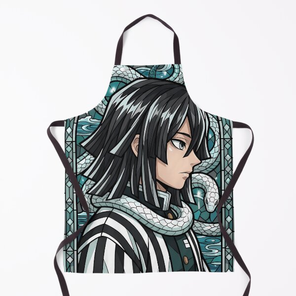 Item preview, Obanai Iguro Demon Slayer Serpent Stained Glass Portrait designed and sold by mildaclairmo.