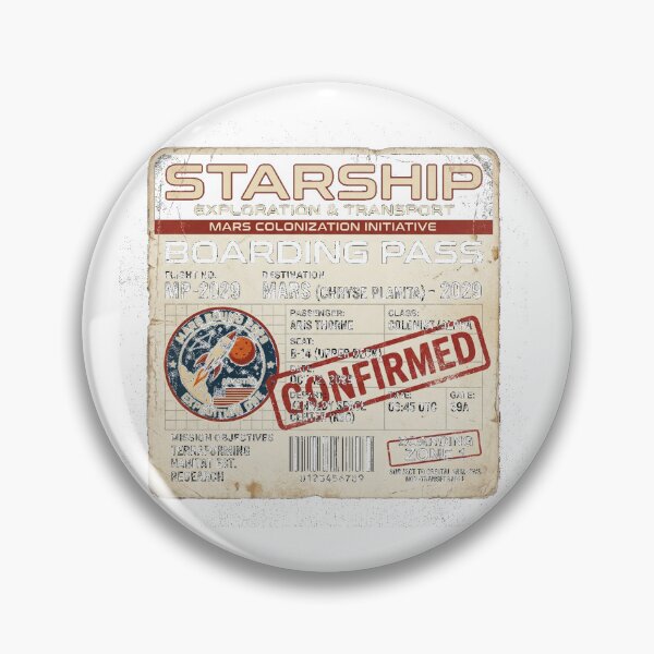 Item preview, SpaceX Starship Mars Mission Boarding Pass designed and sold by Pixels By D.