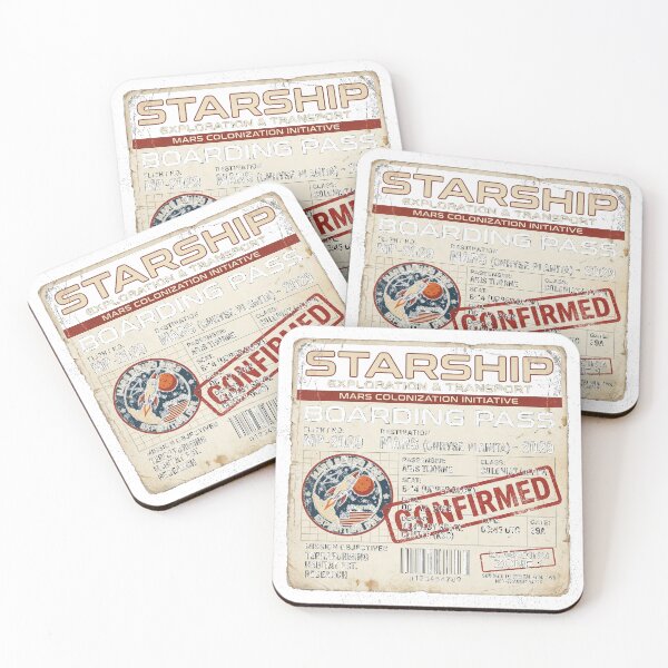Item preview, SpaceX Starship Mars Mission Boarding Pass designed and sold by Pixels By D.