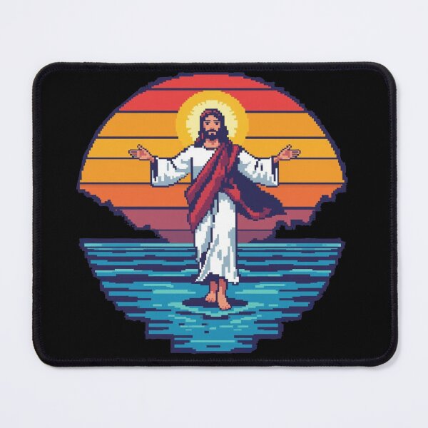 Item preview, 8-Bit Jesus: "When You Need That Extra Life" Walking On Water T-Shirt designed and sold by Cre8andRecre8.