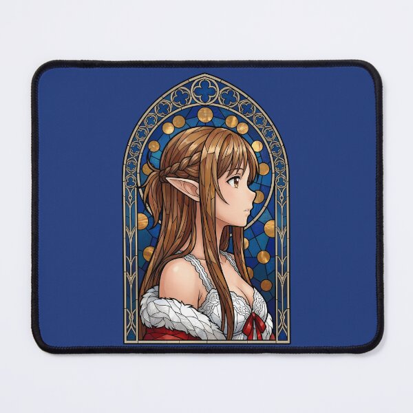 Item preview, Asuna Sword Art Online Blue Stained Glass Portrait designed and sold by mildaclairmo.