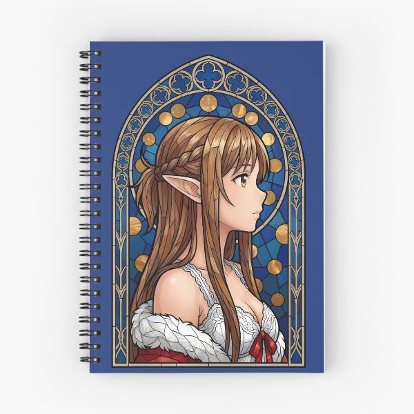 Item preview, Asuna Sword Art Online Blue Stained Glass Portrait designed and sold by mildaclairmo.