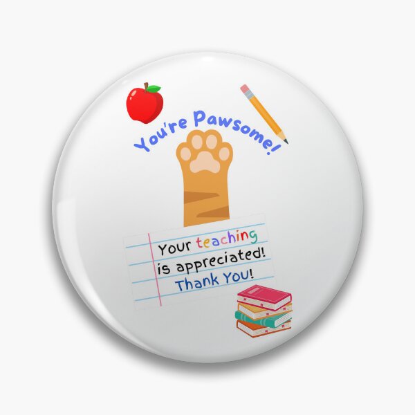 Item preview, Teacher Appreciation You're Pawsome Orange Tabby Cat Paw designed and sold by MYCatStuff.