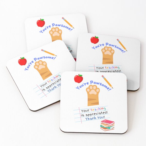 Item preview, Teacher Appreciation You're Pawsome Orange Tabby Cat Paw designed and sold by MYCatStuff.