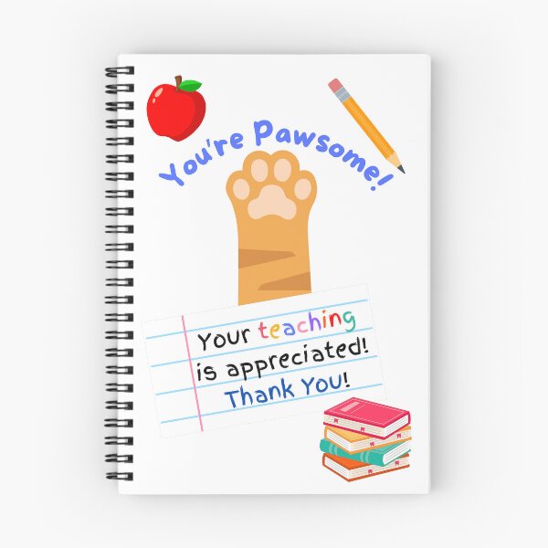 Item preview, Teacher Appreciation You're Pawsome Orange Tabby Cat Paw designed and sold by MYCatStuff.