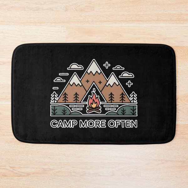Item preview, Camp More Often Minimal Mountains Campfire Outdoor Shirt designed and sold by ImaginedSpace7.