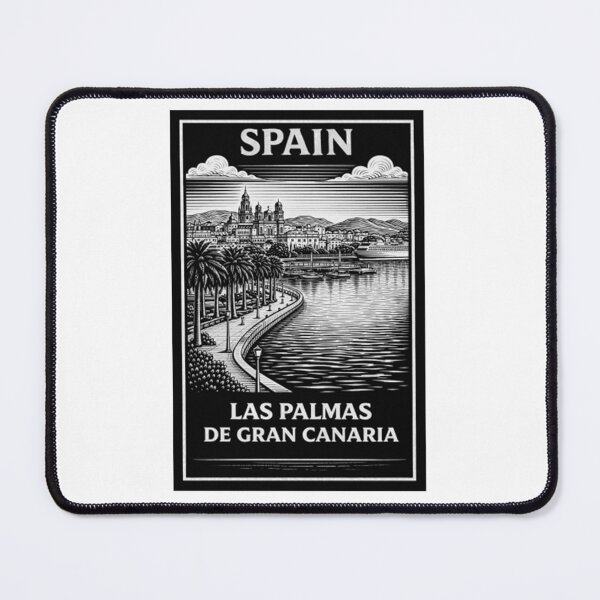 Item preview, Las Palmas de Gran Canaria Spain Linocut Style designed and sold by Erstenenquis.