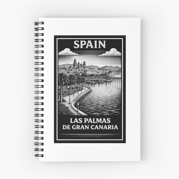 Item preview, Las Palmas de Gran Canaria Spain Linocut Style designed and sold by Erstenenquis.