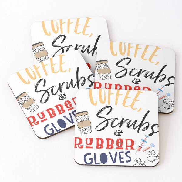 Item preview, Coffee Scrubs And Rubber Gloves Veterinary Medicine Vet   designed and sold by YaulTape.